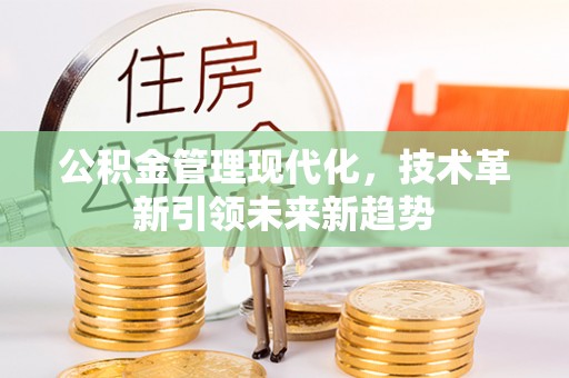 漠河公积金管理现代化，技术革新引领未来新趋势