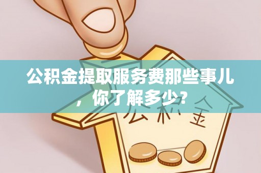 漠河公积金提取服务费那些事儿，你了解多少？