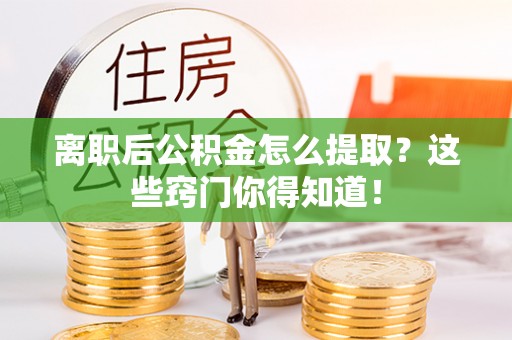 漠河离职后公积金怎么提取？这些窍门你得知道！
