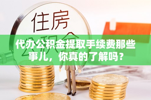 漠河代办公积金提取手续费那些事儿，你真的了解吗？