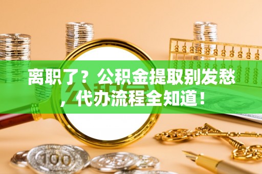 漠河离职了？公积金提取别发愁，代办流程全知道！