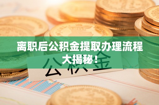 漠河离职后公积金提取办理流程大揭秘！